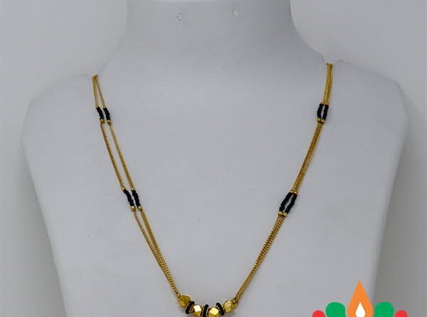 One Gram Gold Black Beads Mangalsutra