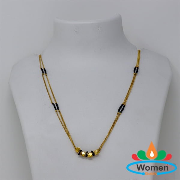 One Gram Gold Black Beads Mangalsutra