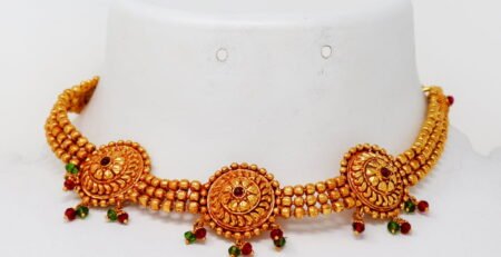 Choker Necklace Designs 1 Gram Gold.