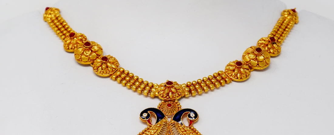 One Gram Gold Necklace Set With Price