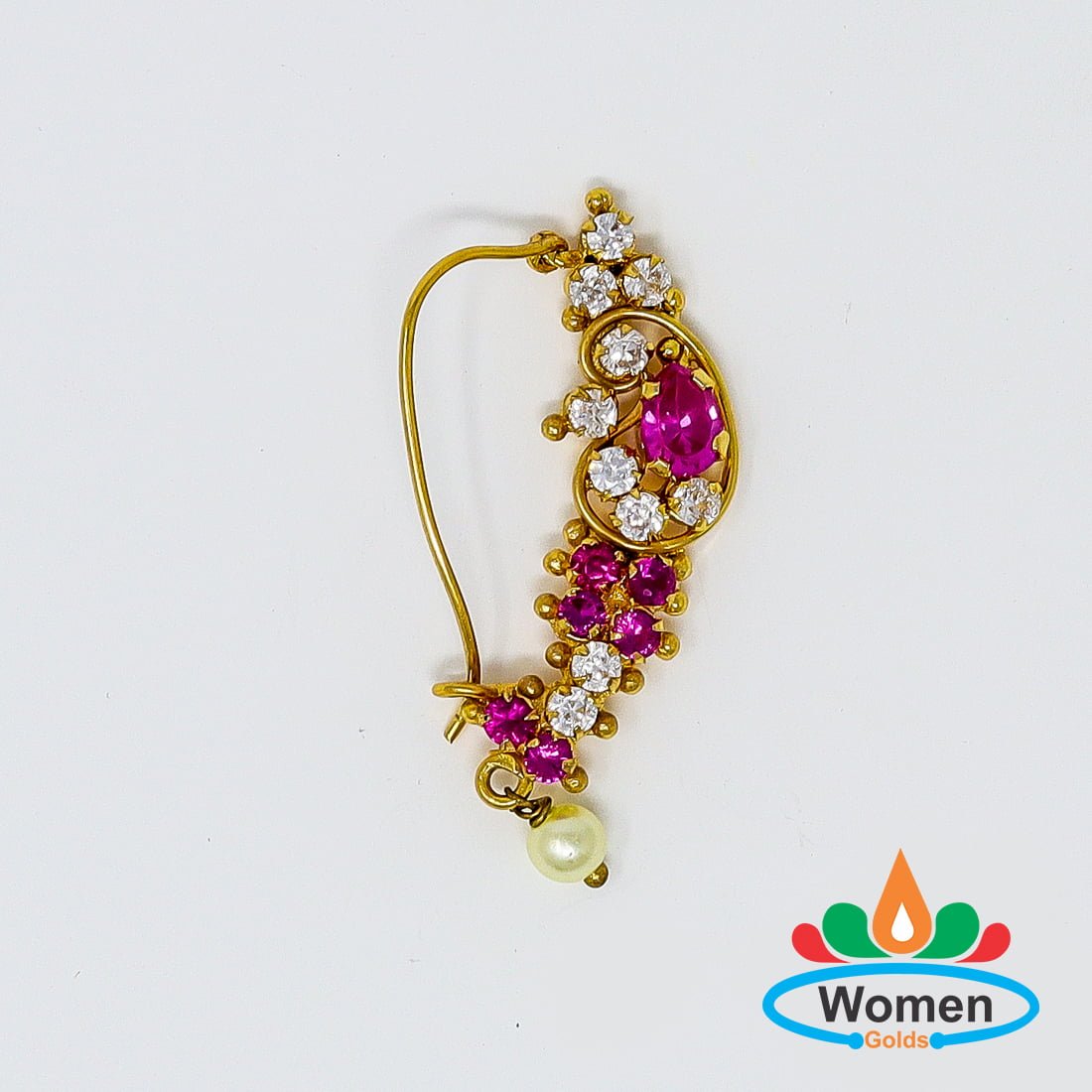 Women golds-9 Women Stone Nath - Image 1