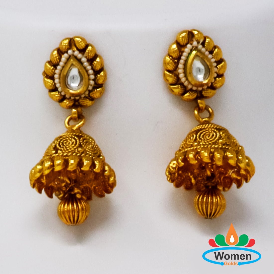 Buy Latest One Gram Gold Medium Size Jhumkas Designs Online Collections