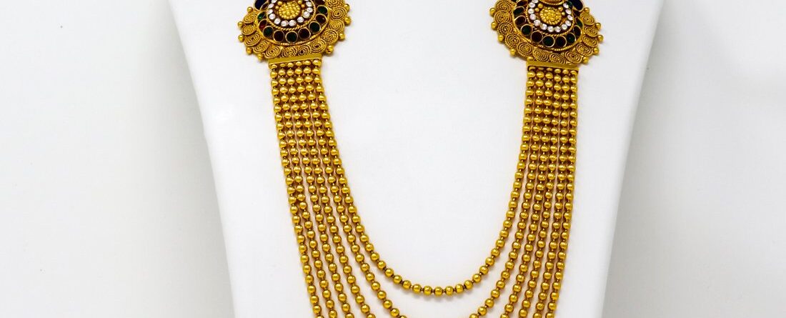 1 Gram Gold Long Necklace Sets With Price