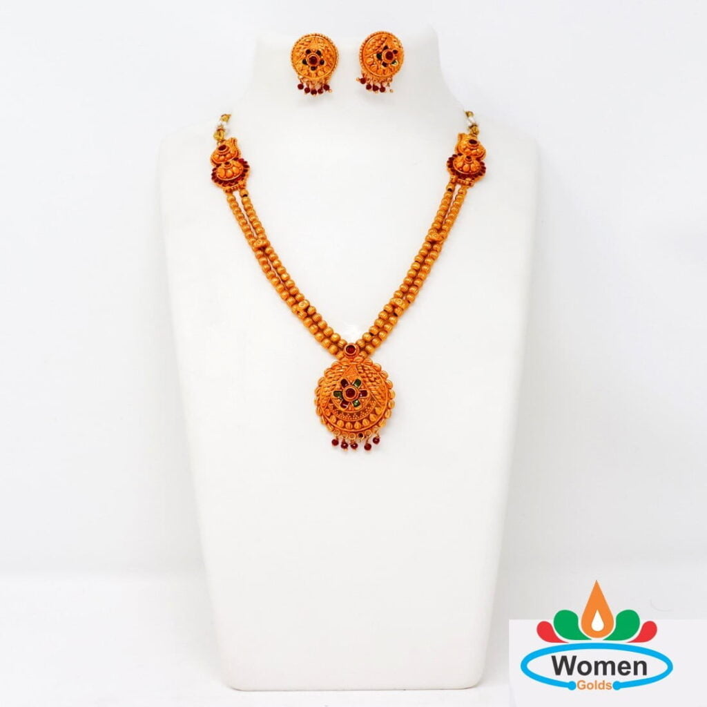 1 Gram Gold Long Necklace Online Shopping.