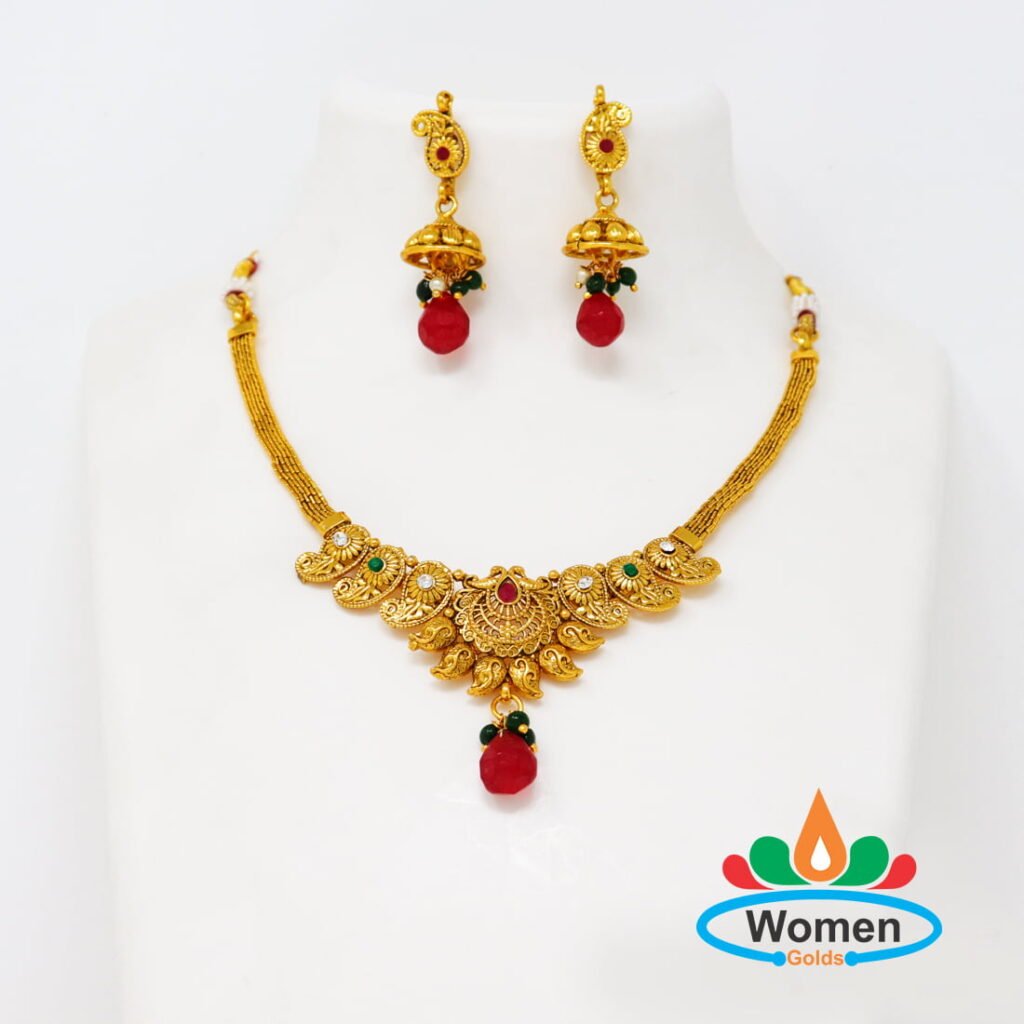 Necklace One Gram Gold Jewellery With Price