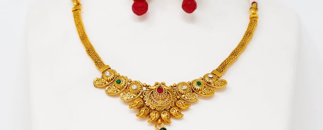 Necklace One Gram Gold Jewellery With Price