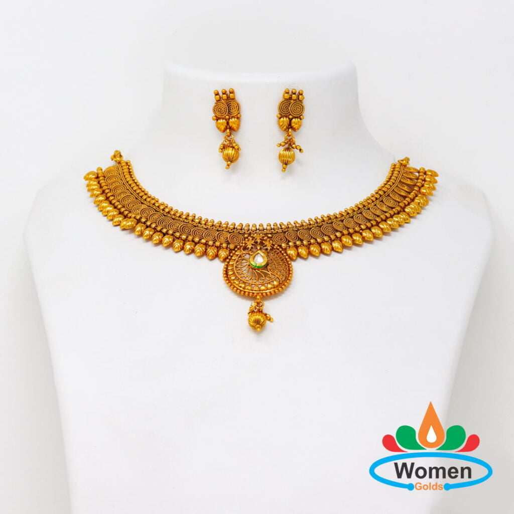 1 Gram Gold Choker Necklace With Price