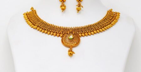 1 Gram Gold Choker Necklace With Price
