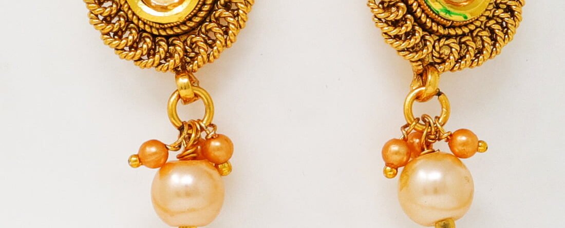 1 Gram Pure Gold Earrings With Price