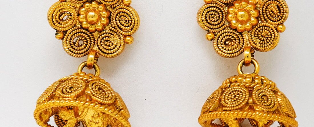 One Gram Gold Jhumka Earrings With Price