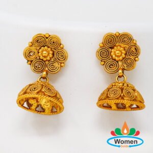 One Gram Gold Jhumka Earrings With Price