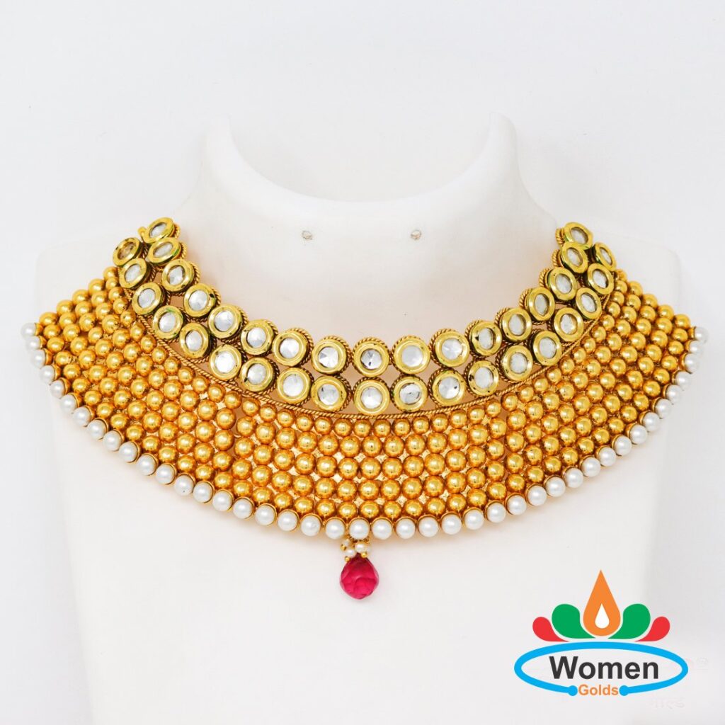 Latest 1 Gram Gold Cz Necklace Sets With Price