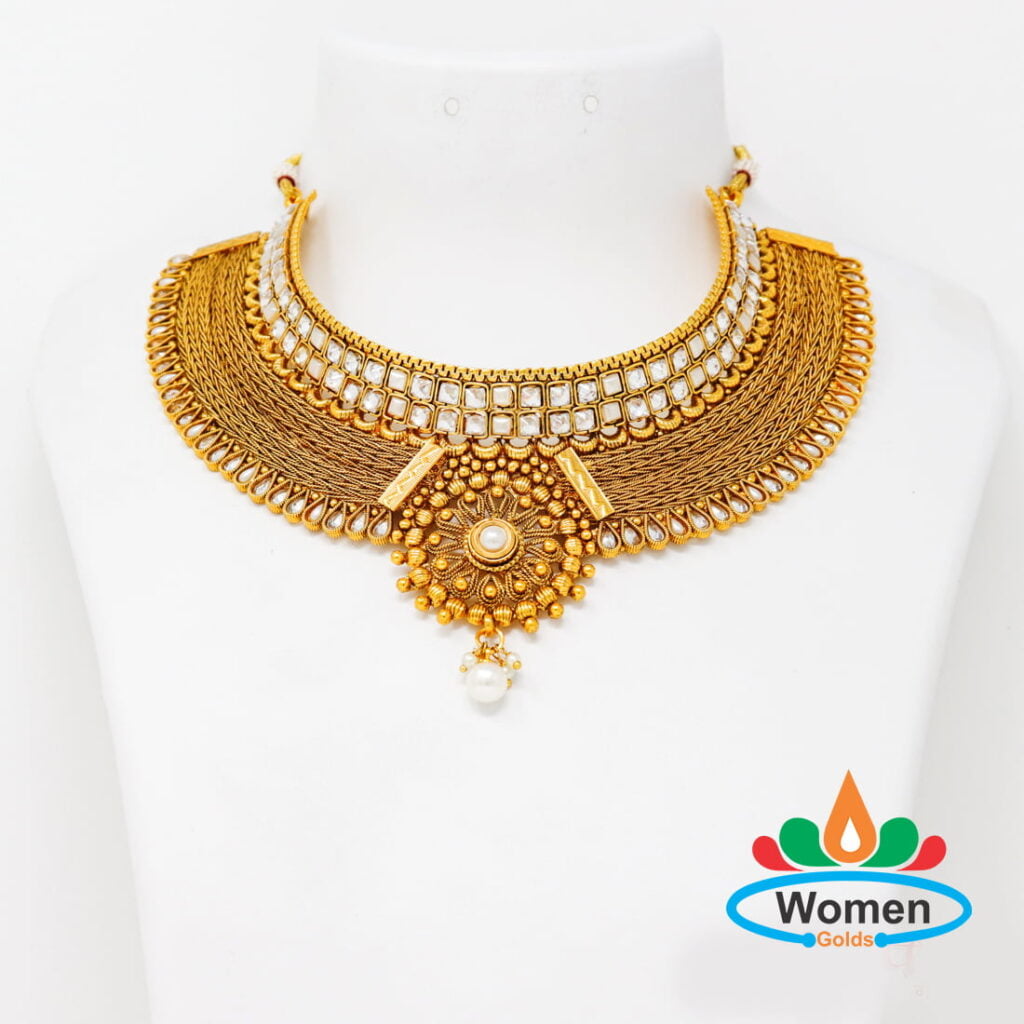 Low Price 1 Gram Gold Choker Necklace With Price