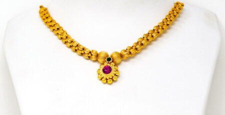 Temple Jewellery Designs In One Gram Gold