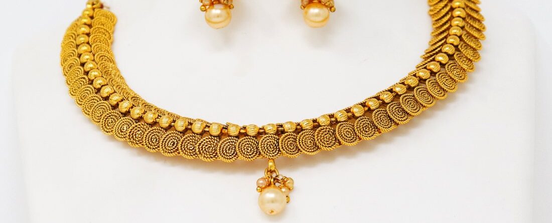 1 Gram Gold Choker Necklace Sets With Price
