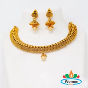 1 Gram Gold Choker Necklace Sets With Price